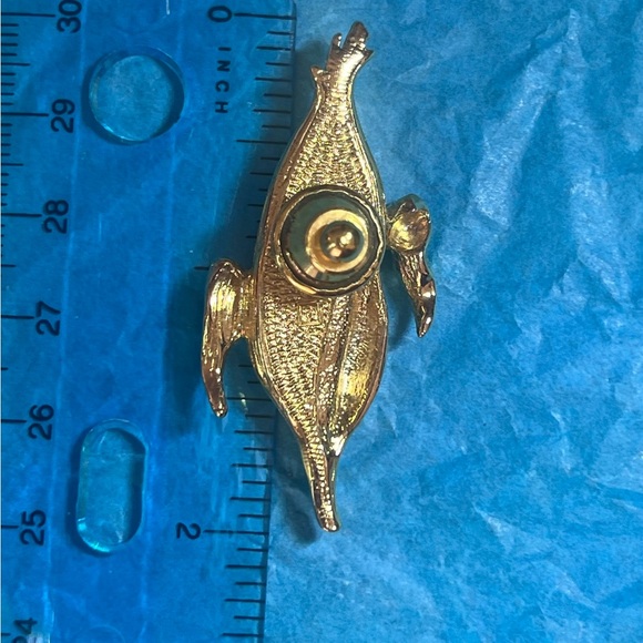 Vintage gold tone ear of corn pin brooch - Picture 2 of 2